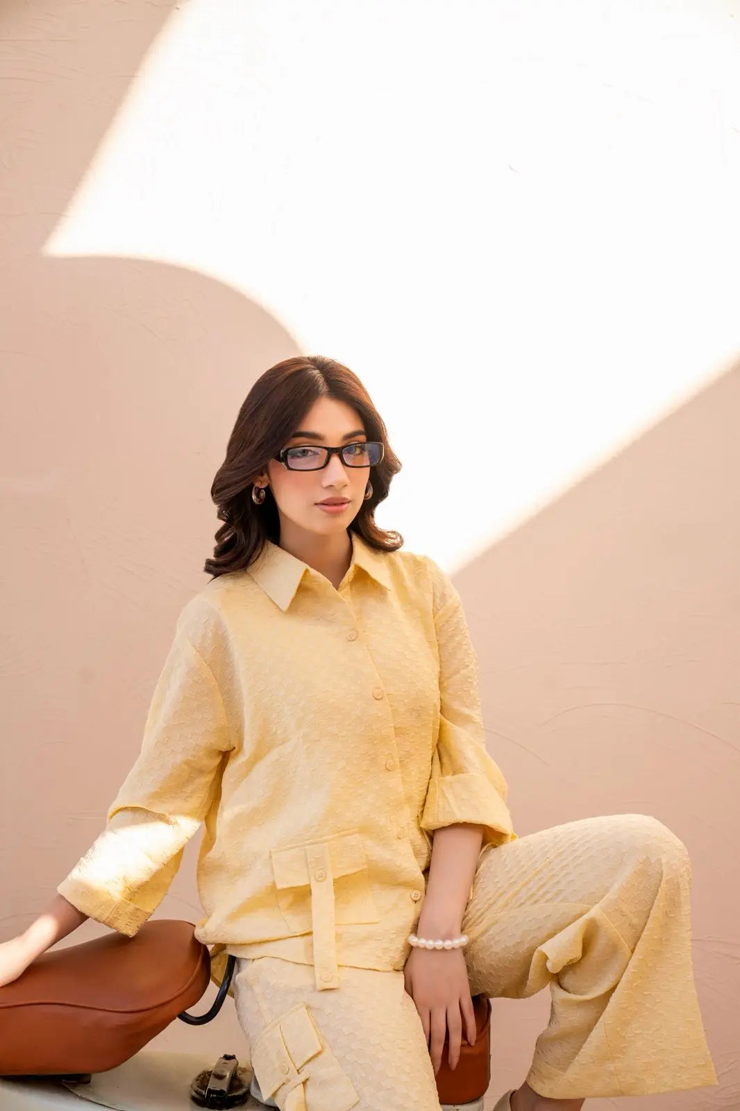 Textured Yellow Outfit ziab