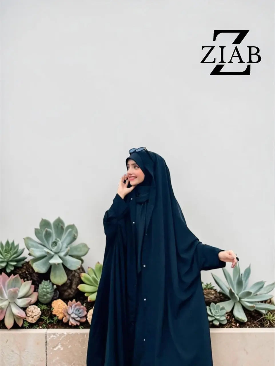 The Triple Irani AabayaGrace Abaya (Coffee Brown Edition With Dori Work) ziab