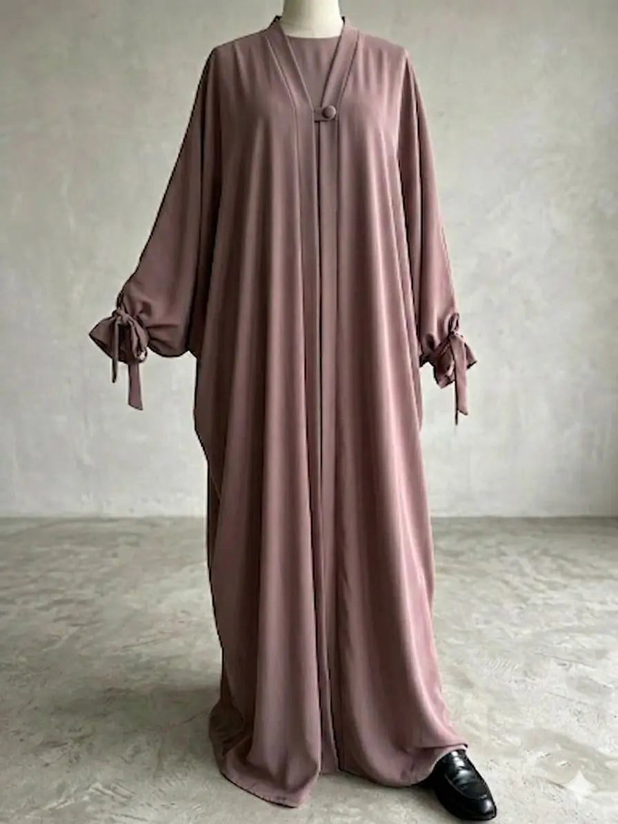 Mauve-Taupe ZIAB Grace Abaya ziab